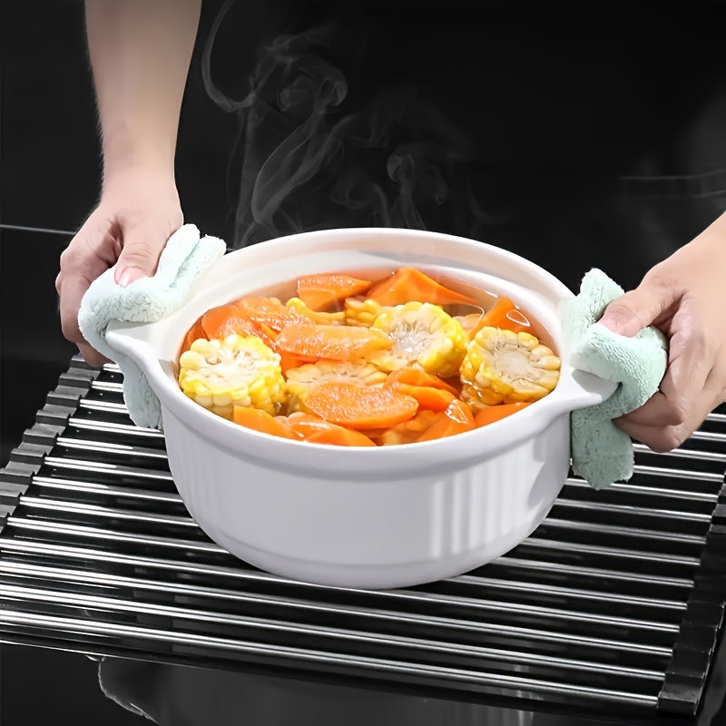 Roll-Up Stainless Steel Over-Sink Dish Drying Rack