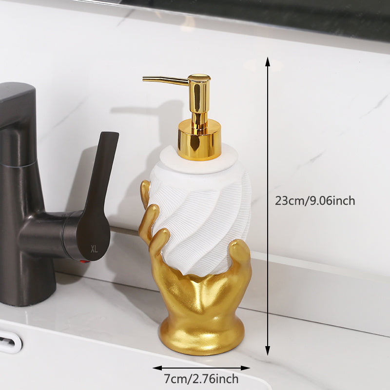 Embossed Metallic Resin Soap Dispenser