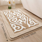 Extra-Soft Absorbent Polyester Bath Mat (Non-Slip TPR Backing)