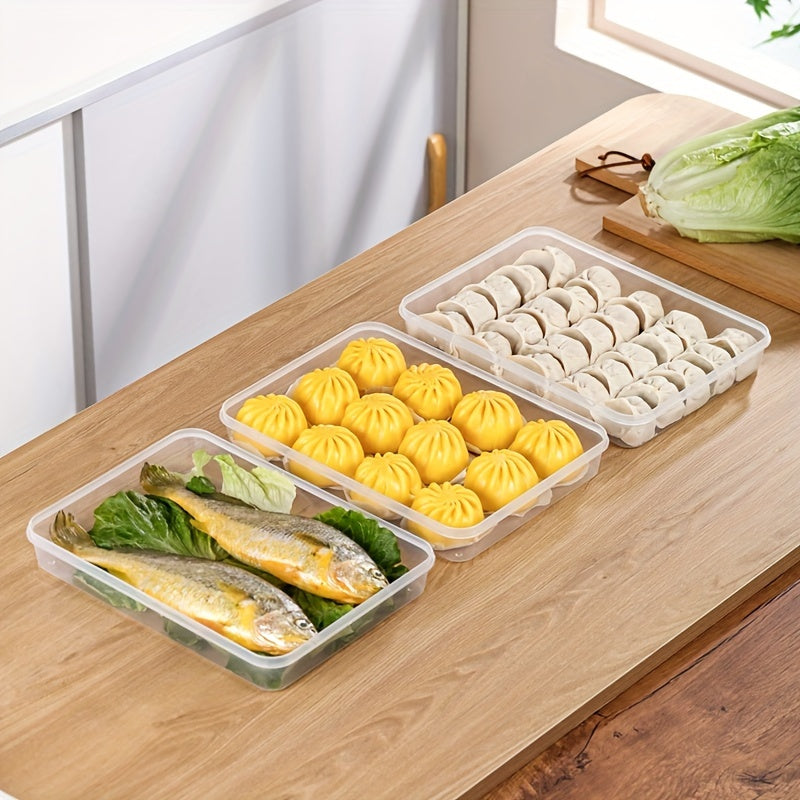 4-Layer Airtight Stackable Dumpling Storage Container (Freezer-Safe)