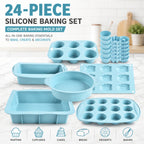 Oven-Safe Silicone Multi-Shape Baking Mold Set