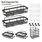 No-Drill Rustproof Stainless Steel Shower Caddy Set (5-Piece)