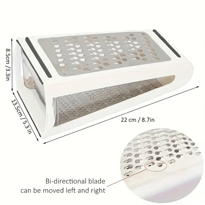 Double-Sided Stainless Steel Grater (Built-In Container)