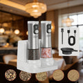 USB-Rechargeable Adjustable Grind Salt & Pepper Grinder Set (Set of 2)