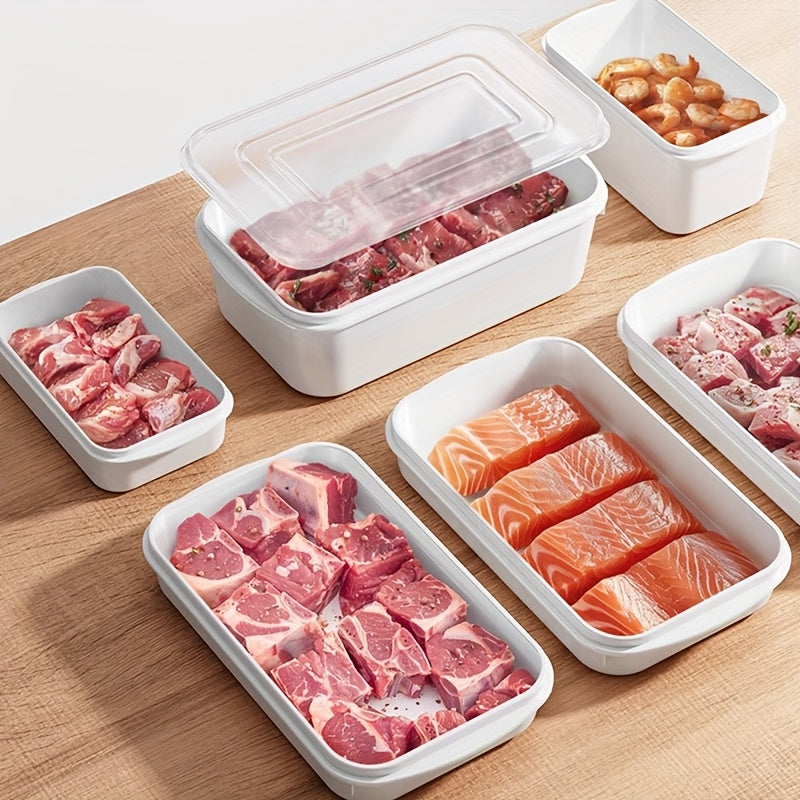 Food-Grade PP Airtight Flip-Top Refrigerator Storage Box (Set of 4)
