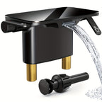 Matte Black Dual-Handle Water-Saving Bathroom Faucet (4-Inch Centerset)