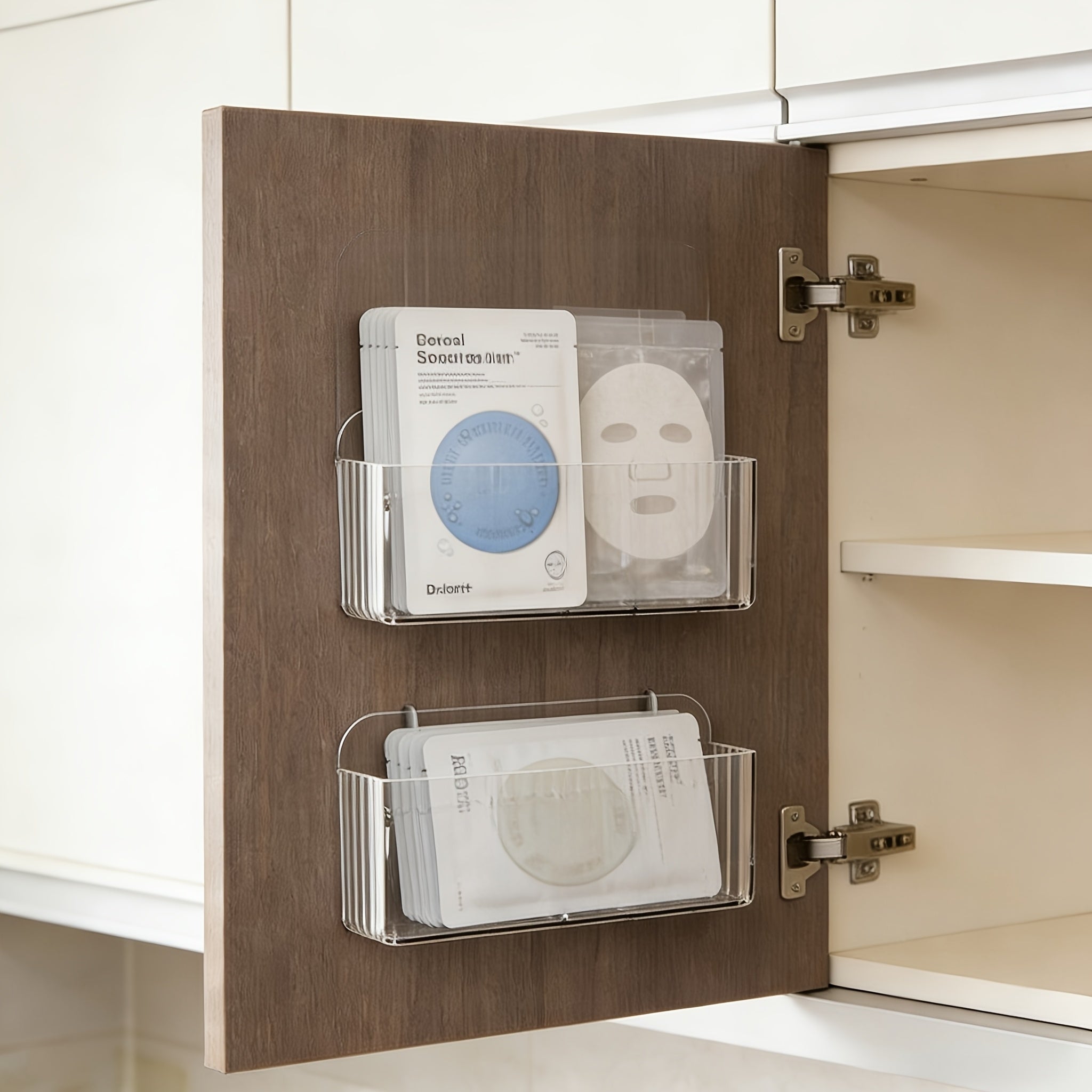 No-Drill Clear Acrylic Floating Shelf