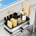 Rust-Resistant Stainless Steel Sponge Holder (No-Drill Mount)