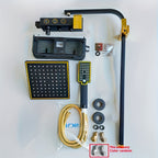 Black & Gold Three-Pressure Wall-Mount Shower Set