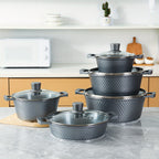 Stone-Coated Nonstick Aluminum Cookware Set (10-Piece)