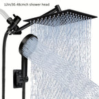 High-Pressure Stainless Steel Rainfall & Handheld Shower Head (Wall-Mount)