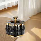 Clear Glass Rotating Multi-Hole Spice Jar Set (8-Piece)