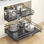 Smooth-Glide Heavy-Duty Metal Pull-Out Cabinet Rack (8-Tier)