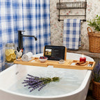 Retractable Bamboo Multi-Slot Bathtub Caddy