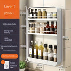Durable Cast Iron & Plastic Wall-Mounted Bathroom Shelf (2 or 3 Layers)