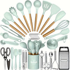 Heat-Resistant Silicone & Dishwasher-Safe Utensil Set (37/44 Pcs)