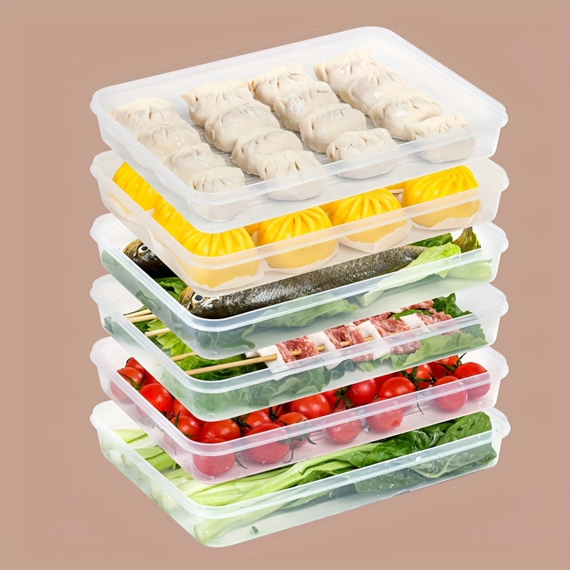 4-Layer Airtight Stackable Dumpling Storage Container (Freezer-Safe)