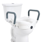 Adjustable Width & Twist-Lock Raised Toilet Seat (350 lb Capacity)