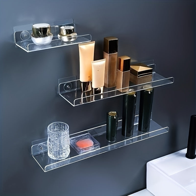 No-Drill Transparent Vinyl Hanging Shelf
