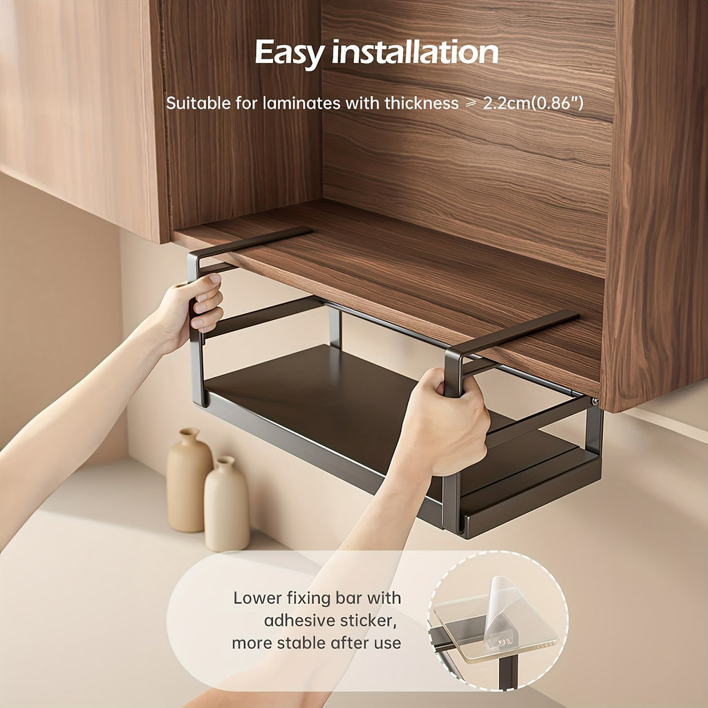 Adjustable Carbon Steel Under-Cabinet Storage Rack