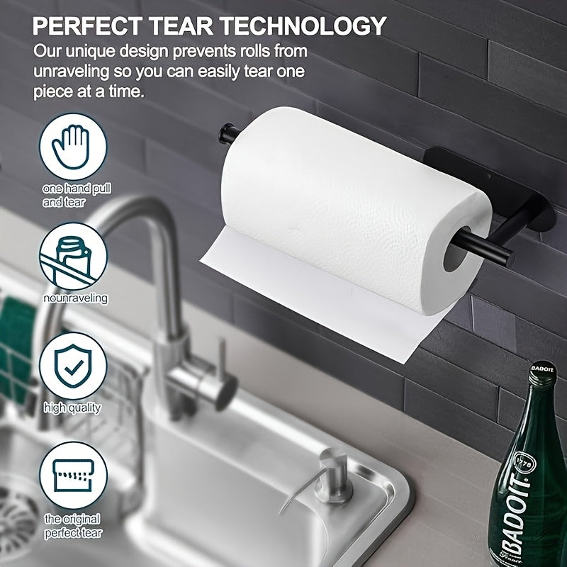 Self-Adhesive No-Drill Under-Cabinet Paper Towel Holder