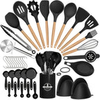 Heat-Resistant Silicone & Dishwasher-Safe Utensil Set (37/44 Pcs)