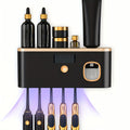 Wall-Mounted USB-Rechargeable Automatic Toothpaste Dispenser & Toothbrush Organizer (5-Slot)