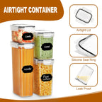 Airtight BPA-Free Flip-Top Food Storage Containers