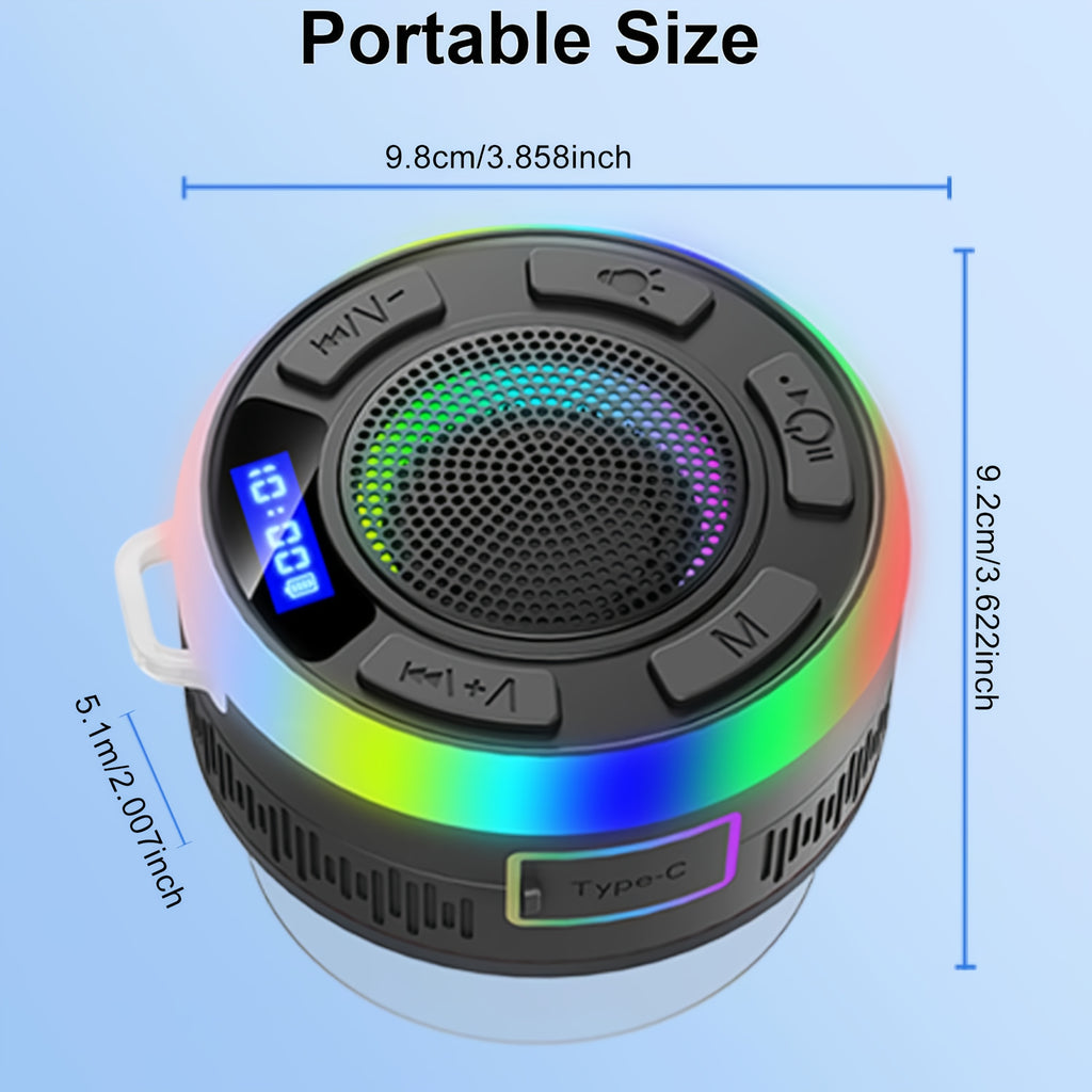 IPX7 Waterproof USB-C Rechargeable Bluetooth Shower Speaker
