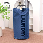 Extra Large Foldable Waterproof Laundry Hamper (Aluminum Loop Handle)