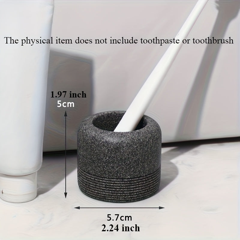 Textured Resin Multi-Compartment Toothbrush Holder