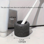 Textured Resin Multi-Compartment Toothbrush Holder