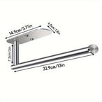 Self-Adhesive Stainless Steel Under-Cabinet Paper Towel Holder