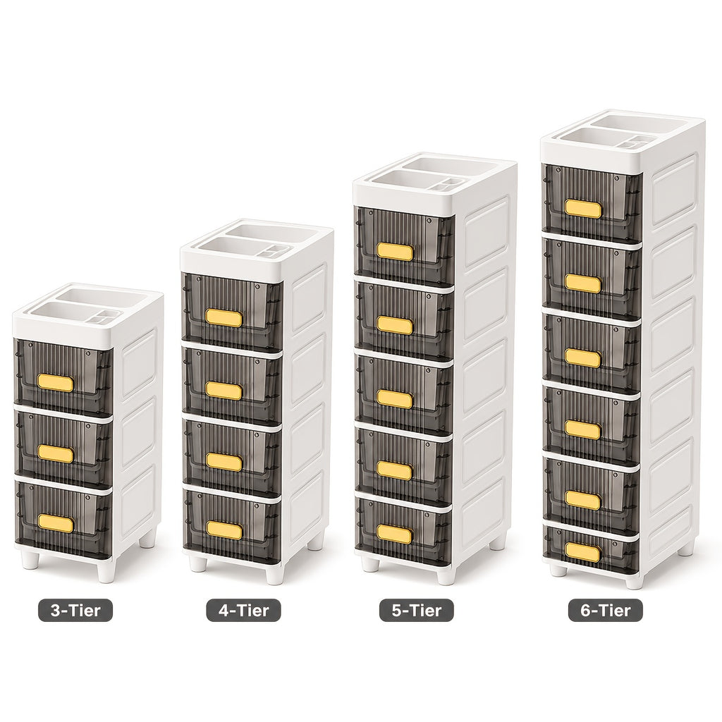 Space-Saving Waterproof Window-View Storage Cabinet (3–6-Tier)