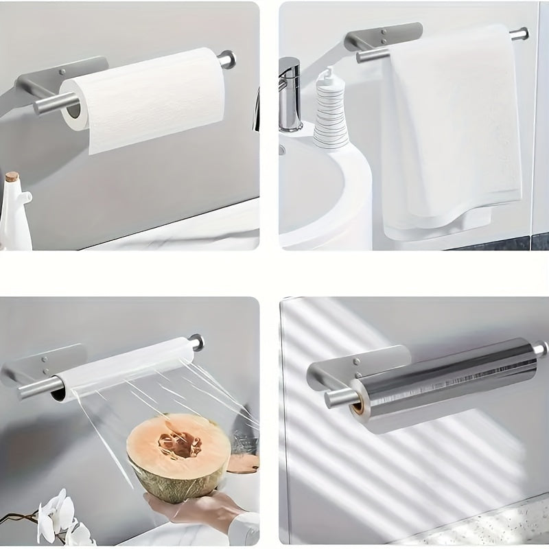 Self-Adhesive Stainless Steel Under-Cabinet Paper Towel Holder