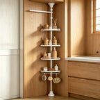 Retractable Punch-Free Rust-Proof Bathroom Corner Storage Rack