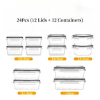 Airtight Latch & Microwave-Safe Food Storage Container Set (Set of 48)