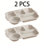 Break-Resistant 5-Compartment Dinner Plate (Set of 2)