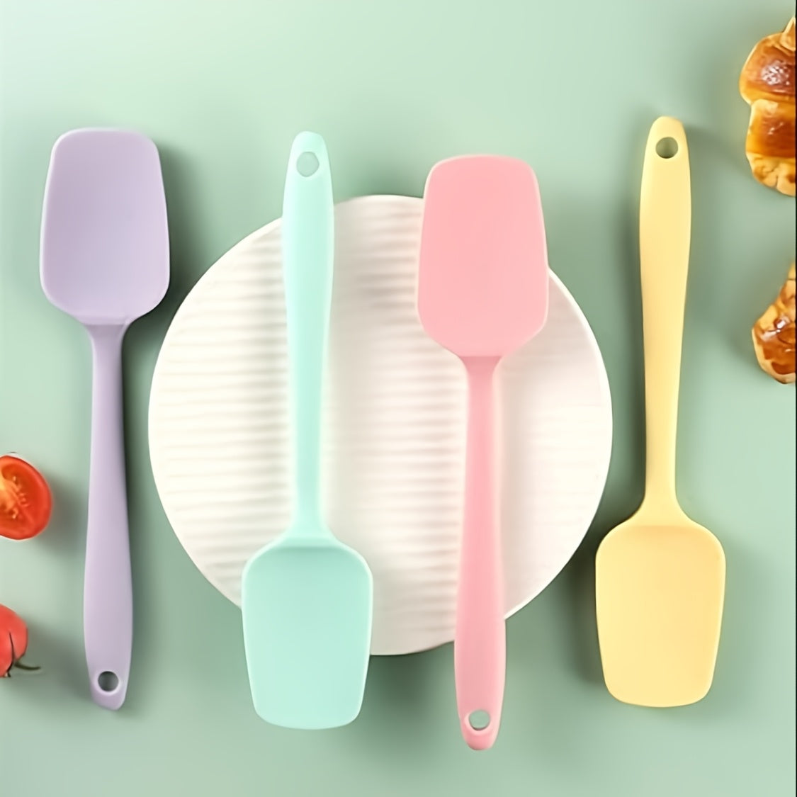 Heat-Resistant Food-Grade Silicone Scraper Set (Set of 4)