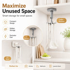 Self-Adhesive 360° Rotating Hook Rack (6 Hooks)