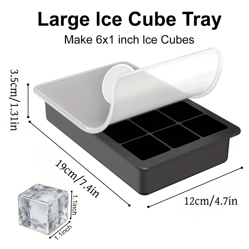 Leak-Proof Food-Grade Silicone Stackable Ice Cube Tray (15-Cube)