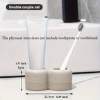 Textured Resin Multi-Compartment Toothbrush Holder