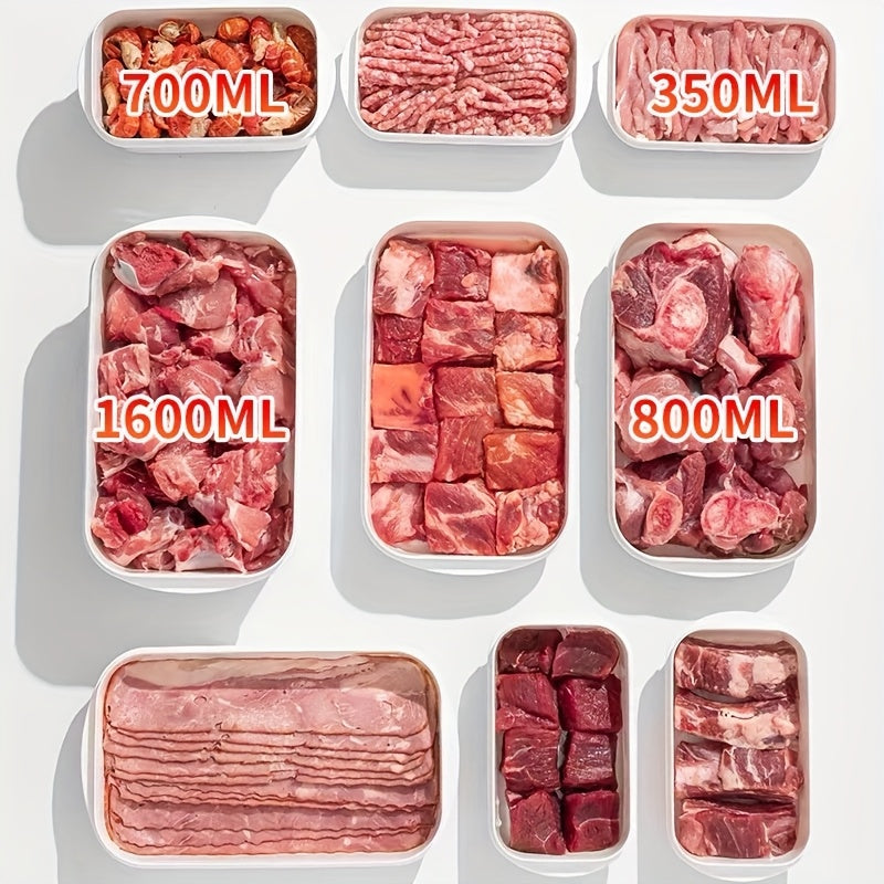 Food-Grade PP Airtight Flip-Top Refrigerator Storage Box (Set of 4)