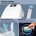 Warm Water & Heated Bidet Toilet Seat (Wireless Remote)