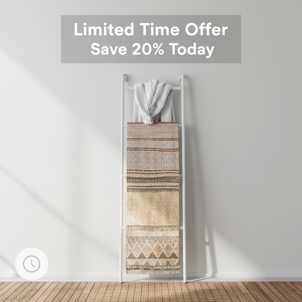 Space-Saving Freestanding Metal Blanket Ladder (4-Tier)