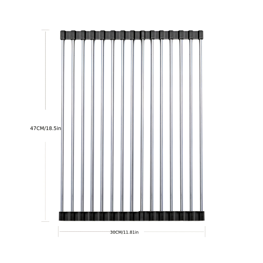 Roll-Up Stainless Steel Over-Sink Dish Drying Rack