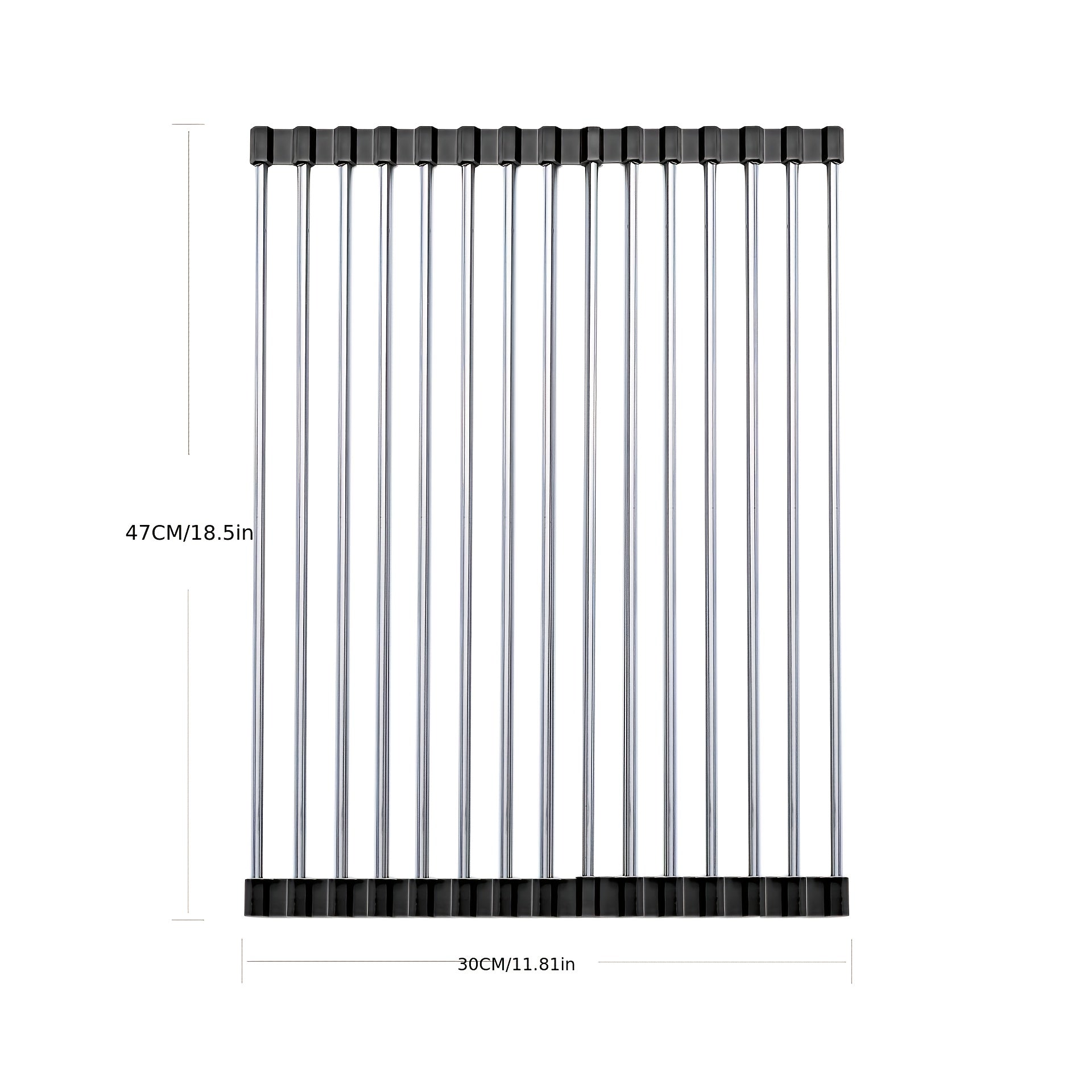 Roll-Up Stainless Steel Over-Sink Dish Drying Rack