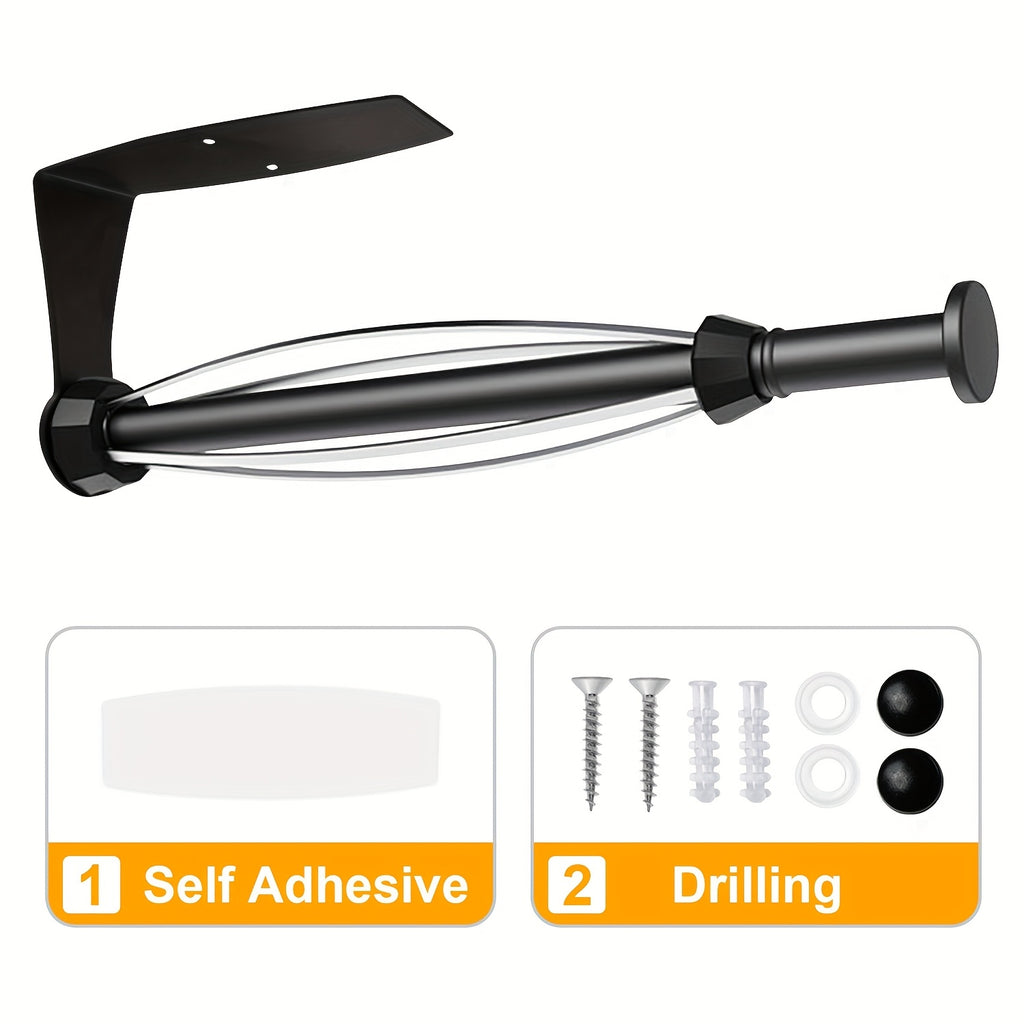 Single-Hand Soft-Damping Paper Towel Holder (Wall/Under-Cabinet Mount)