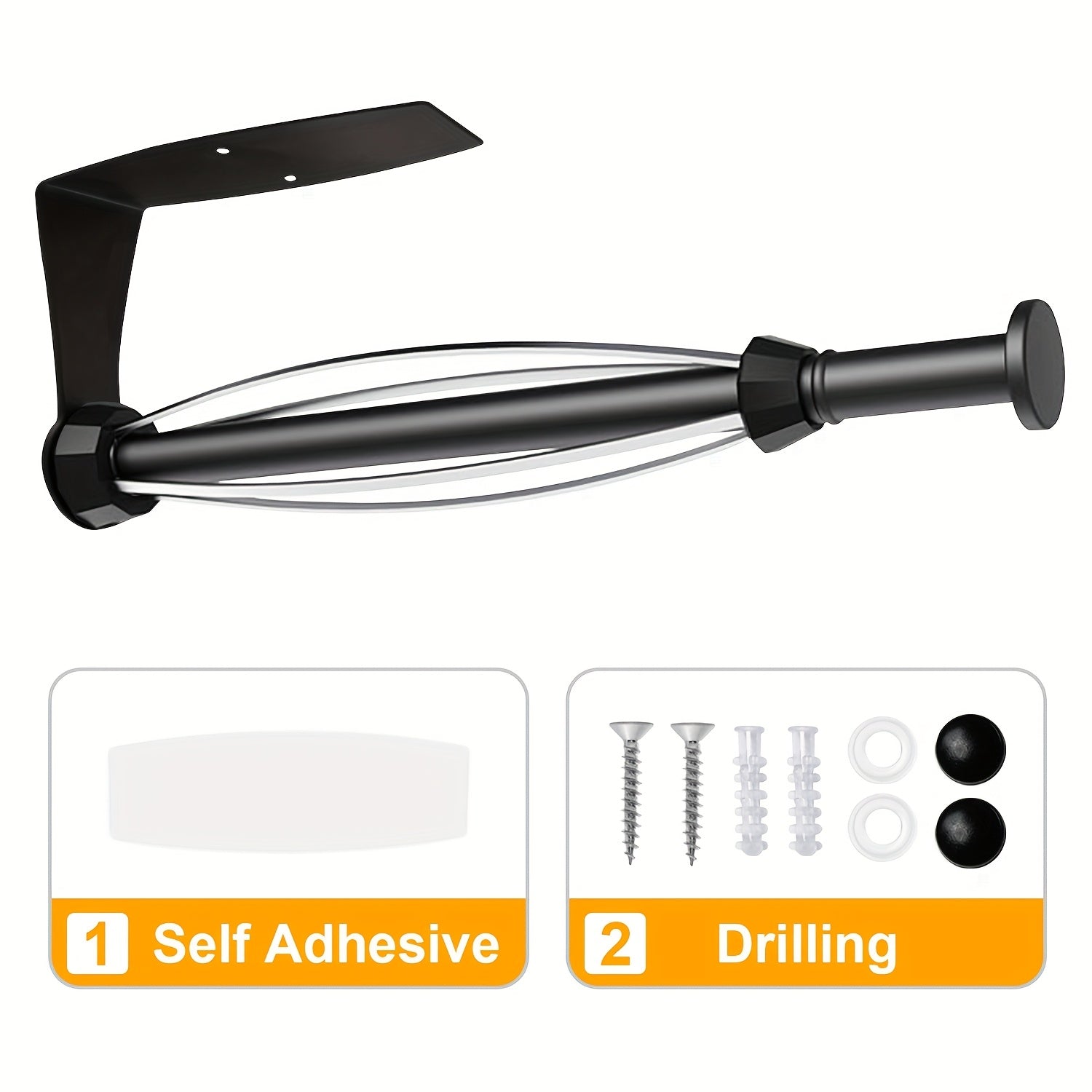 Single-Hand Soft-Damping Paper Towel Holder (Wall/Under-Cabinet Mount)