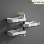 No-Drill 180° Rotating Quick-Drain Soap Organizer